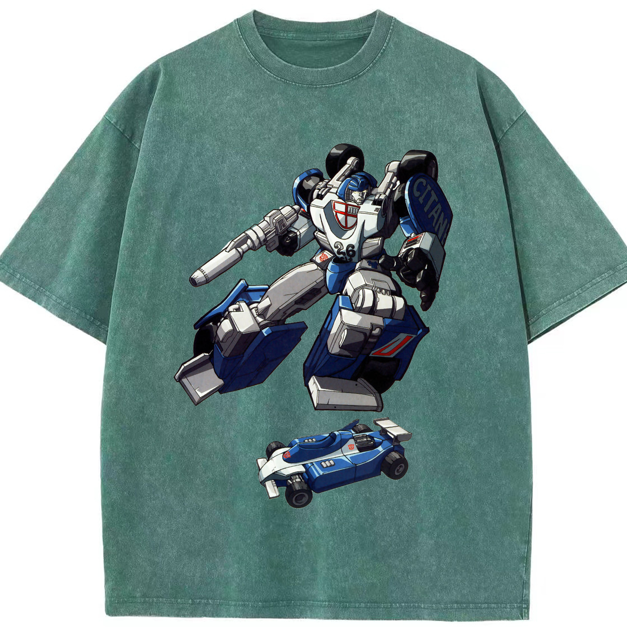 （画像用）  綿100% ヴィンテージ風 半袖Tシャツ（フロントプリント）
